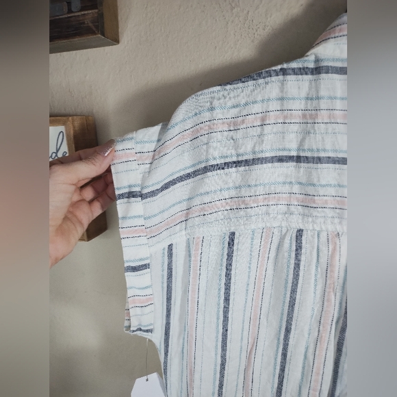 New Time And Tru Dress Linen Blend Coastal Boho Minimalist Pockets - Picture 12 of 16